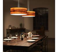 LeuchtNatur Discus Lamp 55cm walnut european white