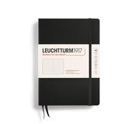 Leuchtturm1917 Notebook Medium (A5) – Hardcover, 251 Numbered Pages, Dotted, Black
