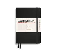 Leuchtturm 145mm x 210mm A5 Medium Soft Cover Dots Notebook - Black | 123 numbered pages, 80 gsm paper, acid-free, thread-bound, opens flat, table of contents