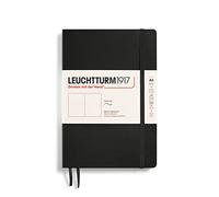 LEUCHTTURM1917 A5 Softcover Black Plain Notebook