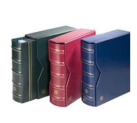 Leuchtturm 301654 Coin Album Optima - Ring Binder in Classic Design Gigant - Includes Protective Case - Red