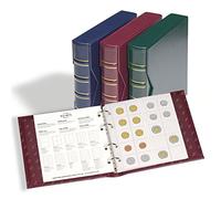 Leuchtturm 312262 NUMIS Ring Binder Album, Classic Design with Protective Case, Red