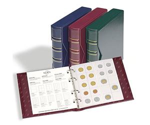 Leuchtturm 312262 Ring binder Numis - Classic design with protective case and 4-ring mechanism - 235 x 240 x 60 mm - red