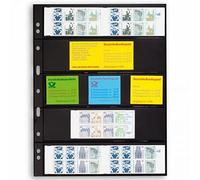 Leuchtturm 312953 Plastic Sheets Grande, with 5 Horizontal Stripes, Black