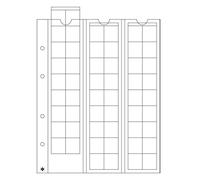 coin sheets OPTIMA, for 54 coins up to 20 mm Ø, clear