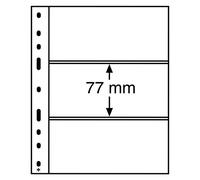 Leuchtturm 317839 Plastic Pockets Optima, 3-Way Division, Clear, Pack of 10