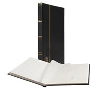 Leuchtturm 324812 Stamp Collecting Album - Insert Book Basic - 32 white DIN A4 pages - unpadded black cover