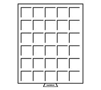 Leuchtturm 326654 MB Coin Box 38 x 38 mm - Square compartments for 500 OES, 5Mk, Maple Leaf, US Silver $ - smoke-coloured