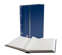 Leuchtturm 327876 Stockbook BASIC, DIN A4, 64 white pages, non-padded cover, blue