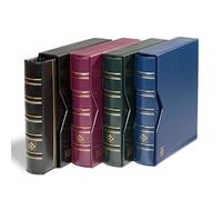 Leuchtturm 331276 Optima Classic coin album - 10 coin sleeves for Ø 42, 27, 20, 34 mm, 2 cover sheets, protective case - red