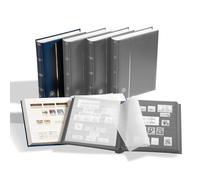 Leuchtturm 336541 Stamp collecting album Comfort - DIN A4, 64 pages, glassine strips, padded cover - blue