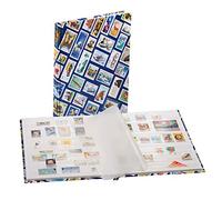 Leuchtturm 339105 Hobby Insert Book - Stamp Collection Album - 225 x 306 mm, 16 white pages, unpadded cover, blue
