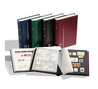 Lighthouse Stockbook A4, 32 black pages,padded cover, blue