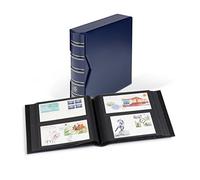 Leuchtturm 354422 Album for 200 FDCs or letters in DIN long format, incl. slipcase, blue