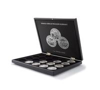 Leuchtturm 357306 VOLTERRA presentation case for 20 “Somalian elephant” silver coins in capsules (Capsules are not included)