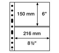 Leuchtturm 358073 Grande Easy Plastic Sheets, 2orizontal Pockets (A5), PP, Clear, Pack of 50