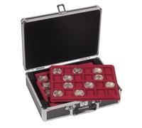 Leuchtturm 360209 Coin Case Cargo S6 - Protective coin case for 120 coins - black/silver - 33 mm