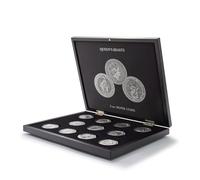 Leuchtturm 364641 Coin case Volterra for 11 silver coins Queen's Beasts in capsules - black - for 2 Oz/ounces