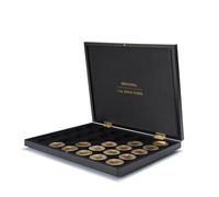 Leuchtturm 368472 Volterra Uno coin box for 30 Britannia 1 oz gold coins - 305 x 245 x 30 mm, black wood effect