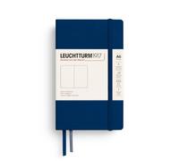 Leuchtturm 90mm x 150mm A6 Pocket Plain Notebook - Navy