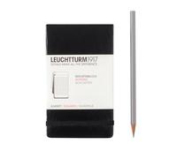 LEUCHTTURM1917 (333843) Notepad Pocket (A6) Hardcover, 184 Numbered Pages, Black, Squared
