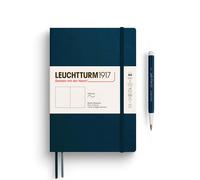 LEUCHTTURM1917 372205 Notebook Medium (A5), Softcover, 123 Numbered Pages, Deep Sea, Dotted