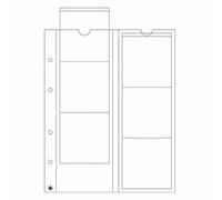 Leuchtturm 316001 Coin Sleeves Optima 65, 6 crystal-clear compartments for coins up to 65 mm in diameter - pack of 5
