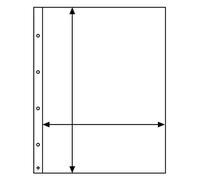 Leuchtturm plastic pockets FOLIO, 1- way division, clear