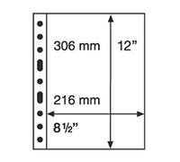 Leuchtturm plastic pockets GRANDE, one-way division, black