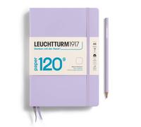 LEUCHTTURM1917 370337 Notebook Medium (A5), Edition 120, Hardcover, 203 Numbered Pages, Lilac, Plain