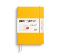 LEUCHTTURM1917 2027 A5 Weekly Planner with Notebook Lined - Diary English, 18 Months July 2026 - December 2027, Sunflower, Hardcover, 210 x 145 mm, Week to View Left + Note Page Right