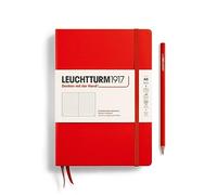 LEUCHTTURM1917 (313627) Notebook Medium (A5), Hardcover, 251 Numbered Pages, Dotted, red