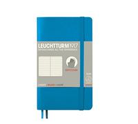 LEUCHTTURM1917 349275 Notebook Softcover Pocket (A6), ruled, azure