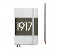 LEUCHTTURM1917 (355514) Metallic Edition Notebooks Pocket (A6), Hardcover, 187 num. Pages, plain, silver