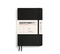 LEUCHTTURM1917 358292 Notebook Softcover Paperback (B6+), Plain, Black