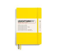 LEUCHTTURM1917 362836 Notebook Medium (A5), Softcover, 123 Numbered Pages, Lemon, Ruled