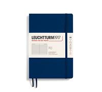 LEUCHTTURM1917 362840 Notebook Medium (A5), Softcover, 123 Numbered Pages, Navy, Ruled
