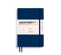 LEUCHTTURM1917 362864 Notebook Medium (A5), Softcover, 123 Numbered Pages, Navy, Plain