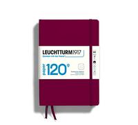 LEUCHTTURM1917 363535 Notebook 120gsm Paper Edition Hardcover, Medium (A5), Port Red, Dotted