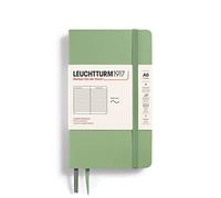 LEUCHTTURM1917 363951 Notebook Pocket (A6), Softcover, 123 Numbered Pages, Sage, Ruled