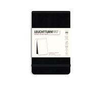 LEUCHTTURM1917 364411 Notepad Pocket (A6), Hardcover, 184 Numbered Pages, Black, Dotted
