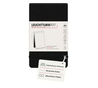 LEUCHTTURM1917 364411 Notepad Pocket (A6), Hardcover, 184 Numbered Pages, Black, Dotted