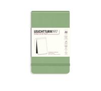LEUCHTTURM1917 364415 Notepad Pocket (A6), Hardcover, 184 Numbered Pages, Sage, doted