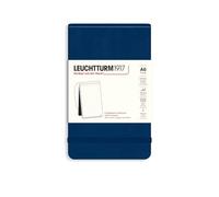 LEUCHTTURM1917 364416 Notepad Pocket (A6), Hardcover, 184 Numbered Pages, Navy, doted