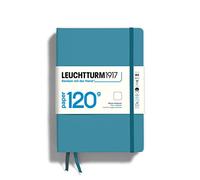 LEUCHTTURM1917 364427 Notebook 120gsm Paper Edition Hardcover, Medium (A5), Nordic Blue, White