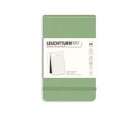 LEUCHTTURM1917 364428 Notepad Pocket (A6), Hardcover, 184 Numbered Pages, Sage, Ruled