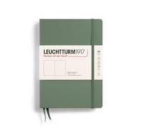 LEUCHTTURM1917 365488 Notebook Medium (A5), Hardcover, 251 Numbered Pages, Olive, Plain