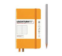 LEUCHTTURM1917 365626 Notebook Pocket (A6), Hardcover, 187 Numbered Pages, Rising Sun, Dotted