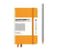 LEUCHTTURM1917 365628 Notebook Pocket (A6), Hardcover, 187 Numbered Pages, Rising Sun, Squared