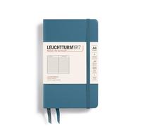 LEUCHTTURM1917 365631 Notebook Pocket (A6), Hardcover, 187 Numbered Pages, Stone Blue, Ruled